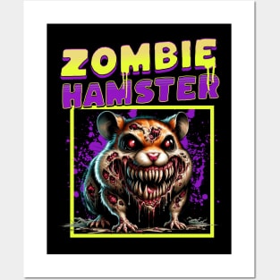 Zombie Hamster funny Posters and Art